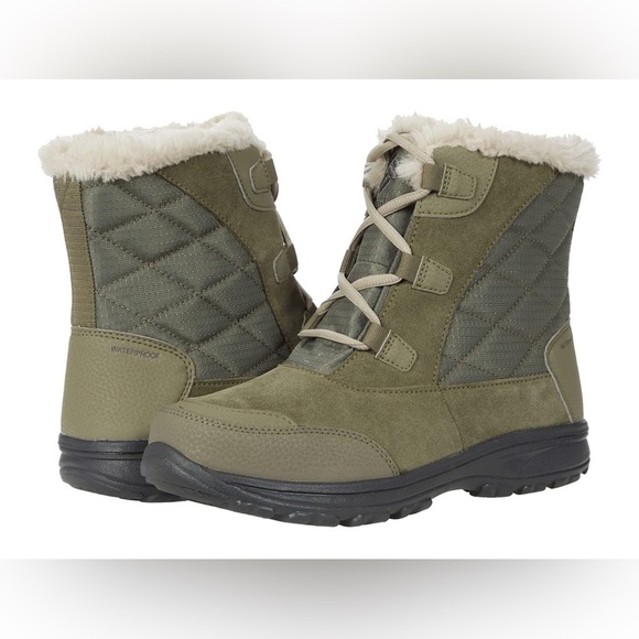Women’s COLUMBIA Ice Maiden Shorty green winter boots- Size 8 - Picture 1 of 9